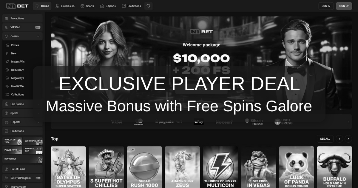 N1Bet Casino - Claim Welcome Bonus in Australia